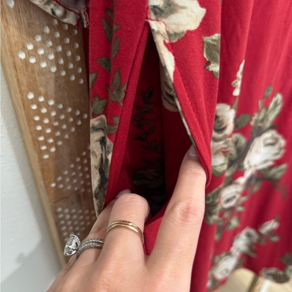 Dwell & Slumber Floral Red Dress - Picture 6 of 10
